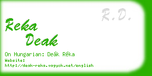 reka deak business card