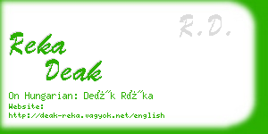 reka deak business card